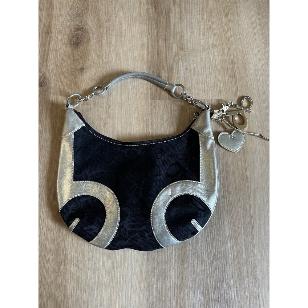 Vintage Y2K Bebe Hobo Black And Gold With Coin Purse
